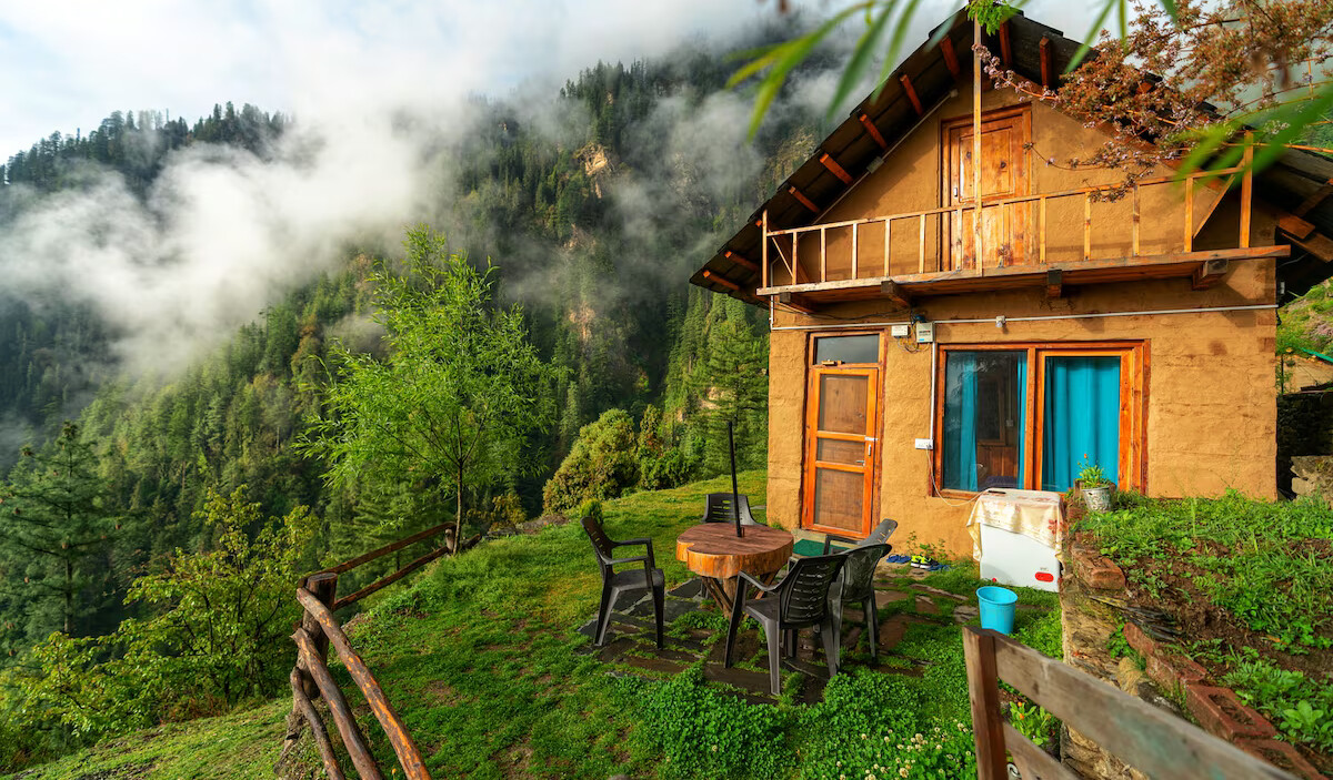 Traditional Himachal Pradesh homestay with mountain views representing India's growing vacation rental market