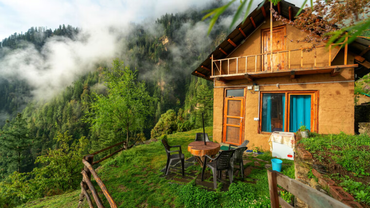 Traditional Himachal Pradesh homestay with mountain views representing India's growing vacation rental market